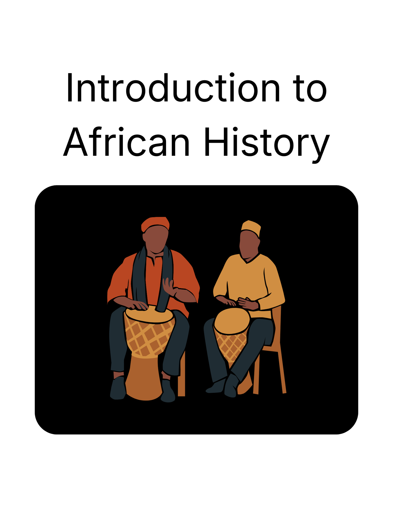 Two men beating a drum.
